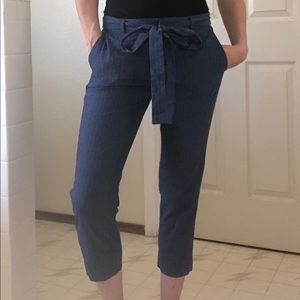 Banana Republic - Avery tie waist striped pants